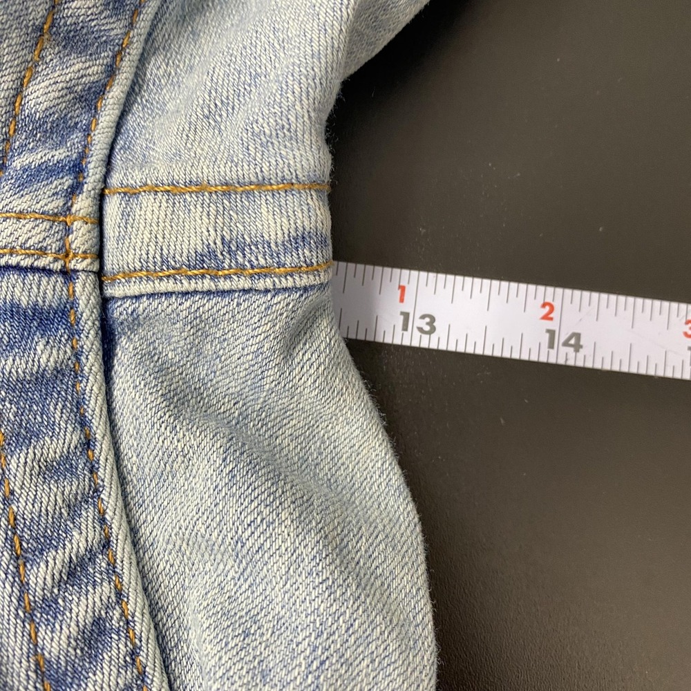 True Religion Geno Jeans Mens 31Wx33 Light Wash Slim Straight Denim Stretch - Picture 13 of 16